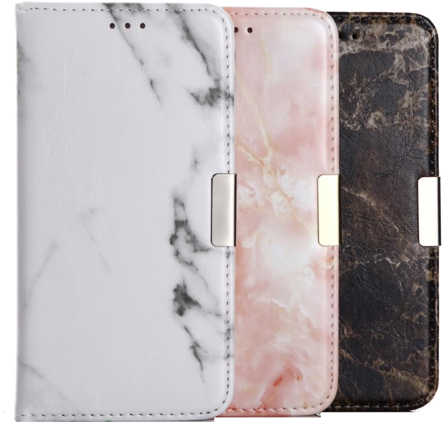 Waloo Marble Texture Leather Wallet Case For Iphone - Mobile Phone (480x480), Png Download