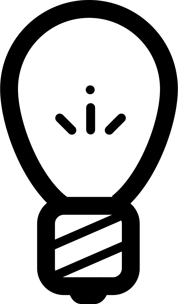 Lightbulb Outline Comments - Traffic Sign (574x980), Png Download