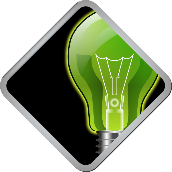 Light Bulb Icon - Lampada Png Verde (600x600), Png Download