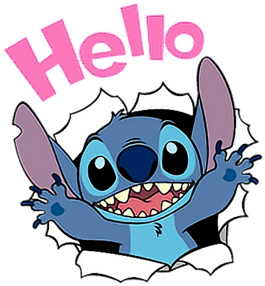 Stitch Disney Hello Cute Liloandstich Freetoedit - Lilo & Stitch Round Badges 1.75" Pinback (1024x1024), Png Download