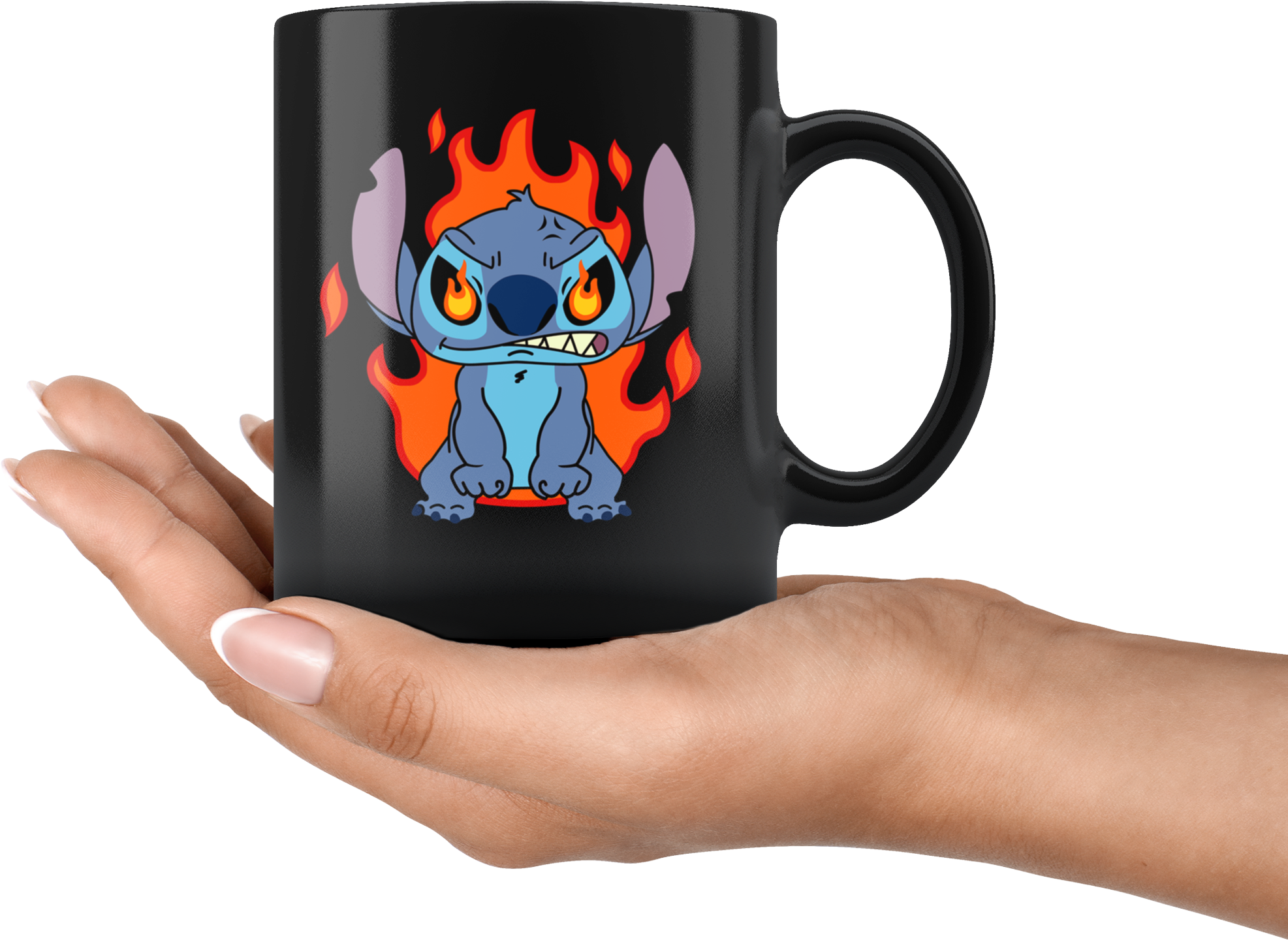 Angry Stitch Disney Mug - Mug (2000x2000), Png Download