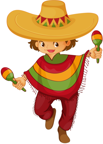 Mexican Poncho Png Download - Mexican Boy Clipart (357x500), Png Download