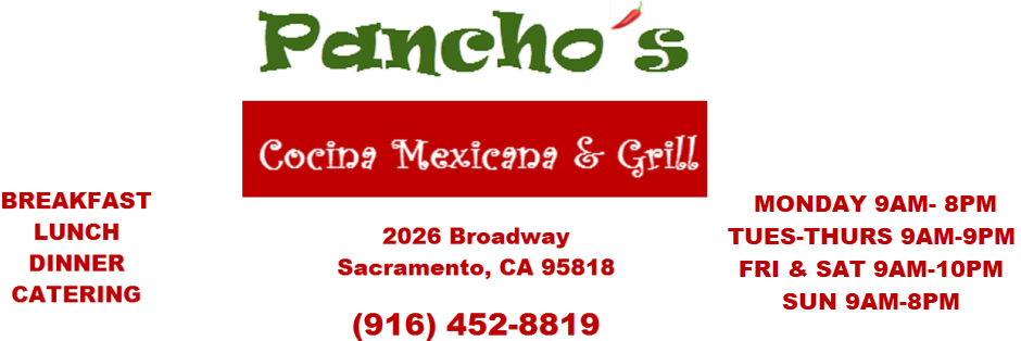 Pancho's Cocina Mexicana And Grill - Mexican Cuisine (1023x370), Png Download