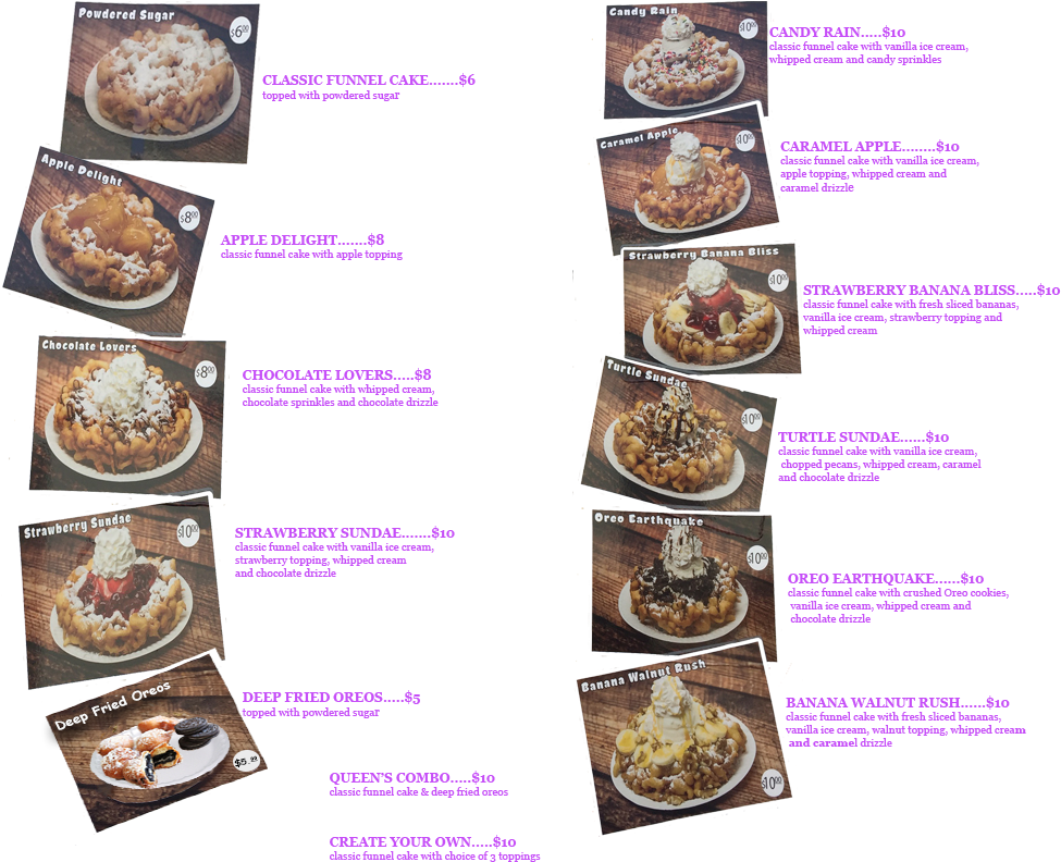 Funnel Cake Vector - Funnel Cake Food Truck Menus (1024x868), Png Download