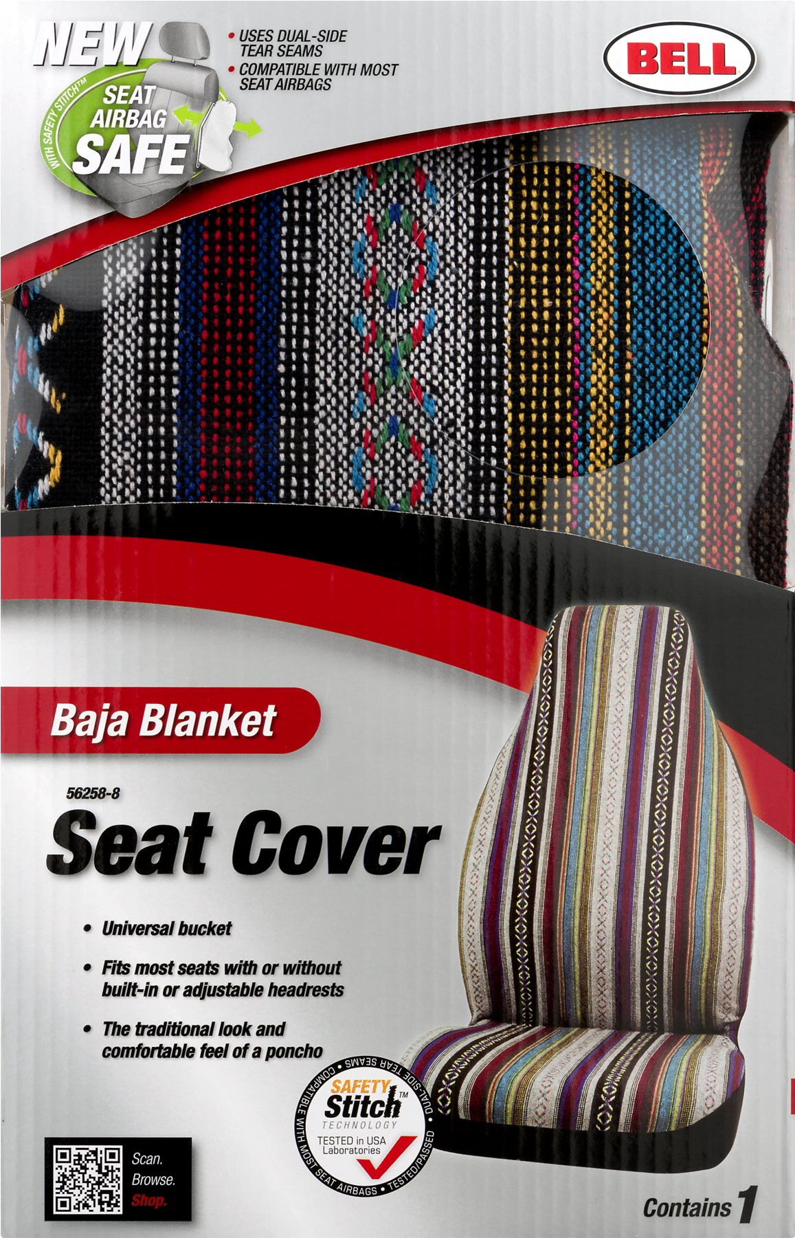 Bell Automotive 22-1-56258-8 Universal Baja Blanket (1800x1800), Png Download