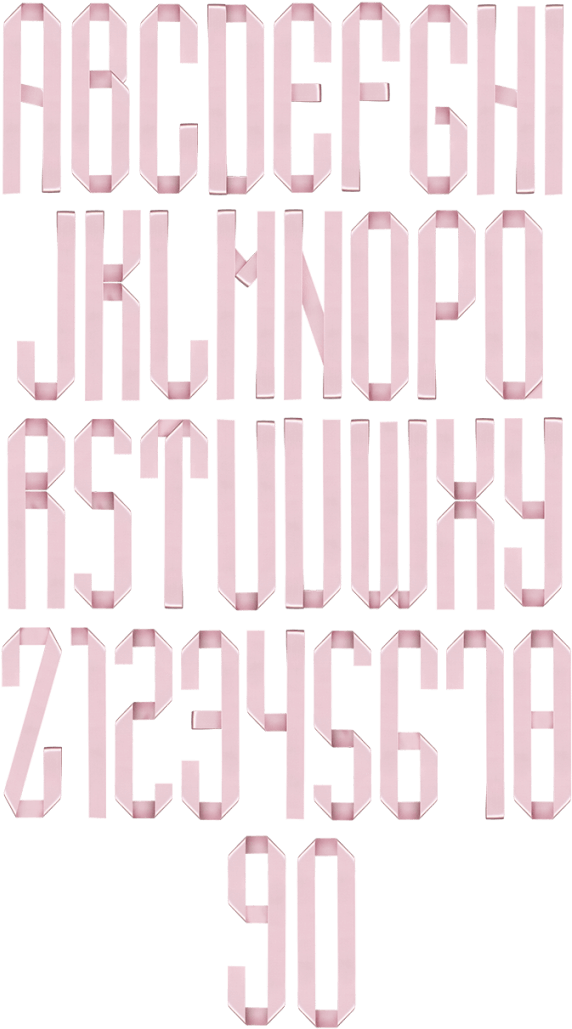 Ribbon Rose Pink Font - Art (595x1047), Png Download