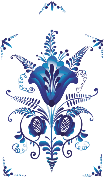 Tribales, Tatuajes Y Viñetas De Color Azul - Гжель Роспись (488x800), Png Download