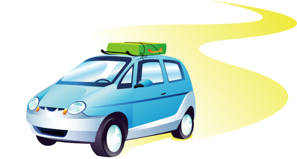 Road - Travel Car Vector Png (600x322), Png Download