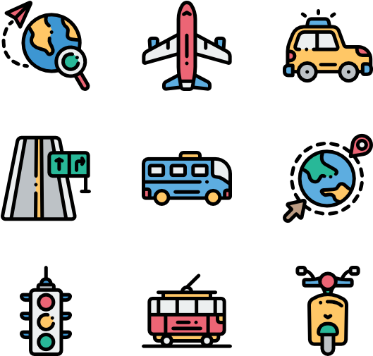 Transportation 50 Icons View All 2 Icon Packs Of Road - Transport (600x564), Png Download