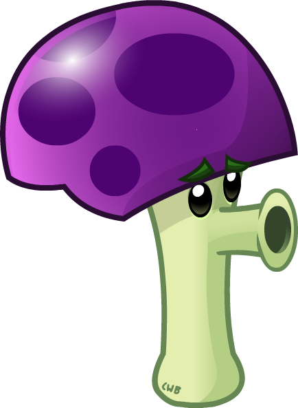 Pvz2 Scaredy Shroom Revision By Lolwutburger-d9q3yu6 - Plants Vs Zombies 2 Shroom (434x593), Png Download