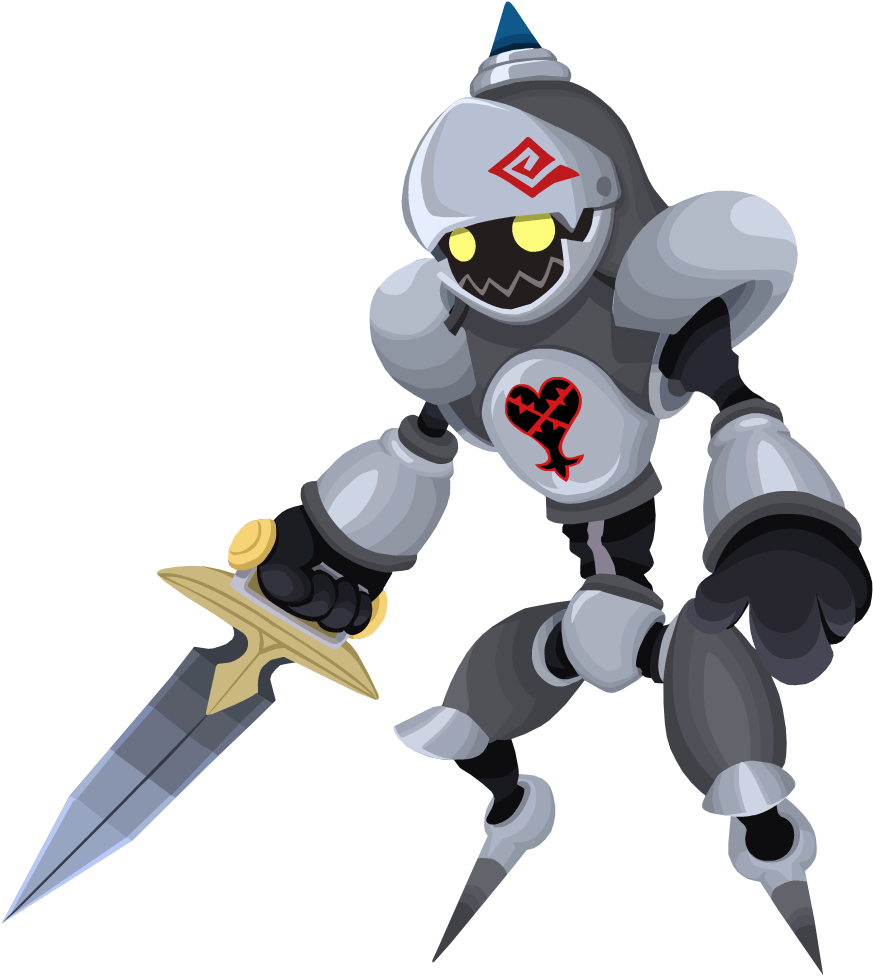 Khx Armored Knight - Kingdom Hearts 2 Heartless Soldier (977x1083), Png Download