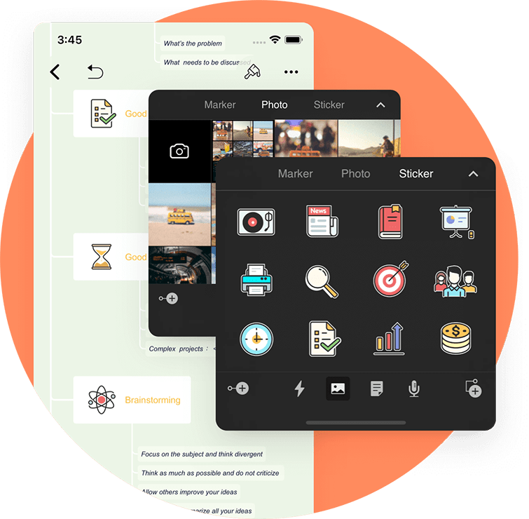 Stickers And Photos - Xmind (755x740), Png Download