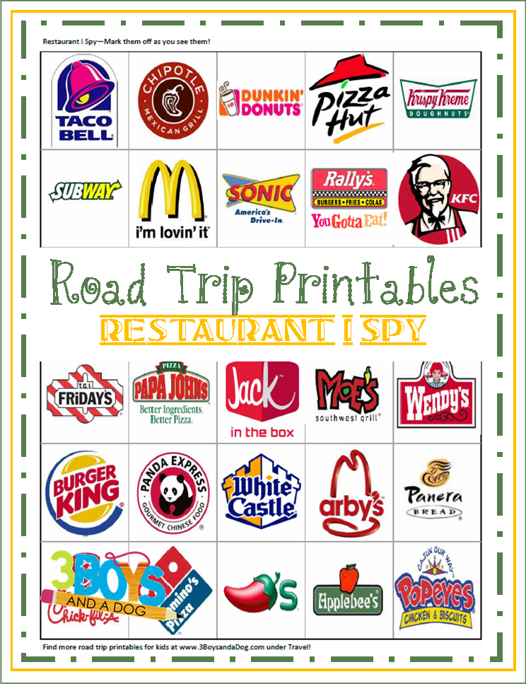 Free Printable Road Trip Games (744x967), Png Download