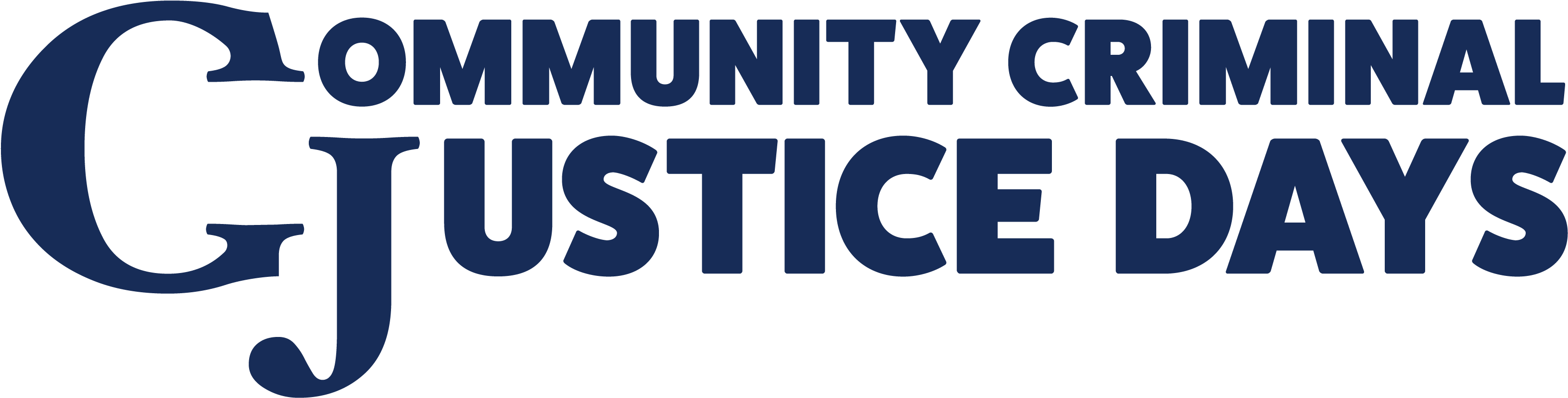 Community Criminal Justice Days - Electric Blue (3501x1256), Png Download