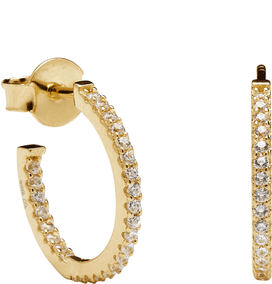 Supreme Gold Earrings - Earring (1000x1000), Png Download