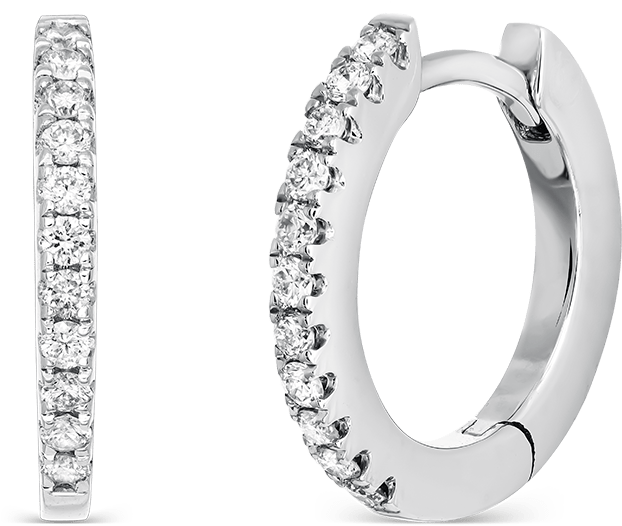 White Gold Earrings, Pe15079-obd - Earrings (1200x1200), Png Download
