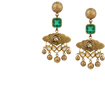 Latest Indian Gold Earring - Hazoorilal Jewellers (544x475), Png Download