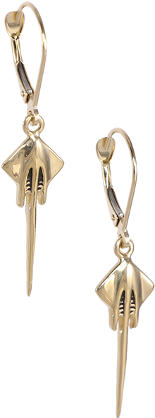 C7 Corvette Stingray 14k Gold Earrings - Earrings (360x594), Png Download