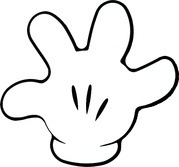 Orando Manos Para Colorear Manos De Mickey Mouse Para - Dibujar La Mano De Mickey (626x586), Png Download