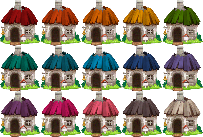 House Small Cottage Colors L1 - Happy Street Small Cottage (860x582), Png Download
