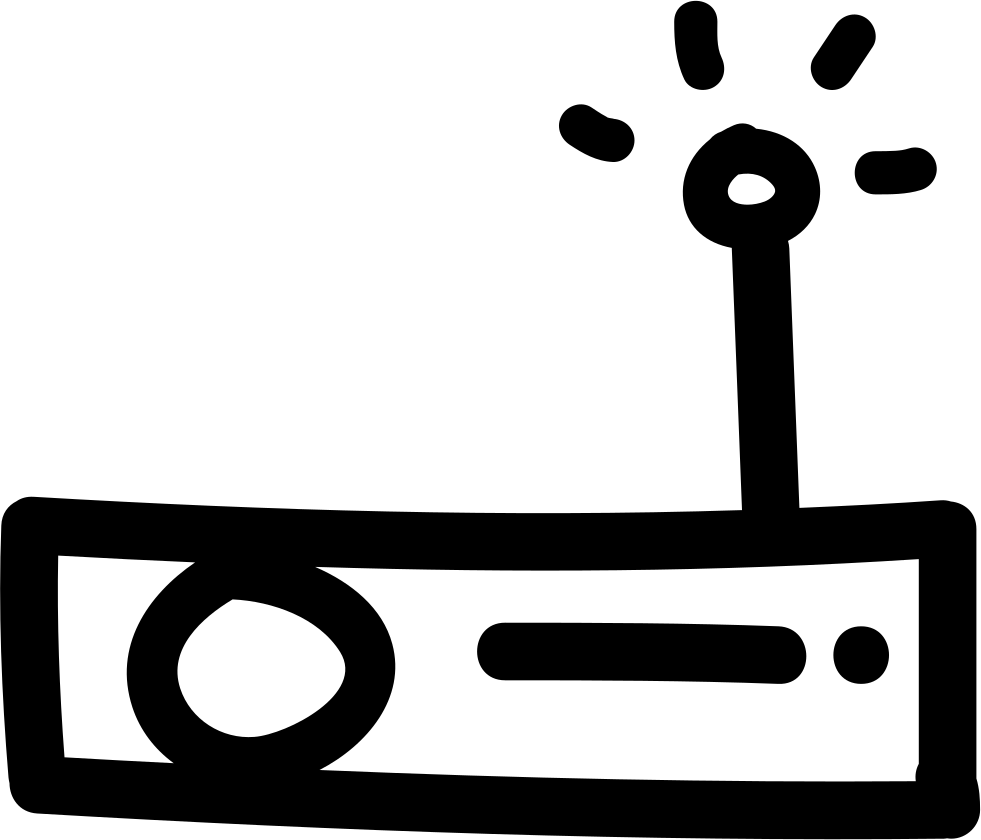 Radio Flat Hand Drawn Tool With An Antenna Comments - Scalable Vector Graphics (981x840), Png Download