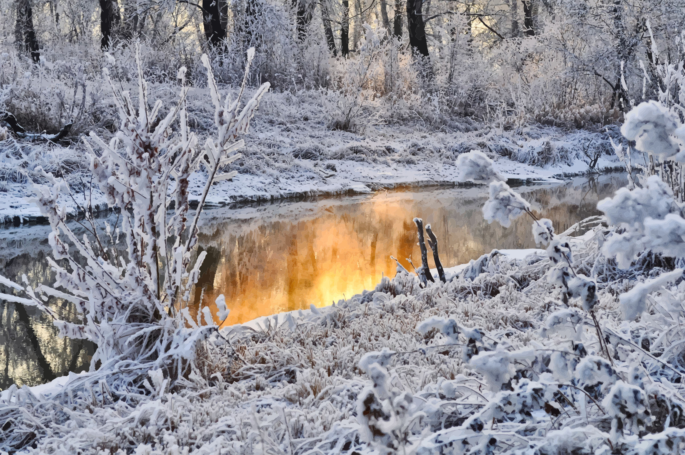 Big Image - Water Snow Ice (2400x1594), Png Download