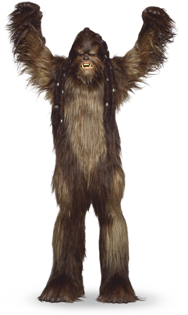 Workout Silhouette Png - Star Wars Wookie Png (379x639), Png Download