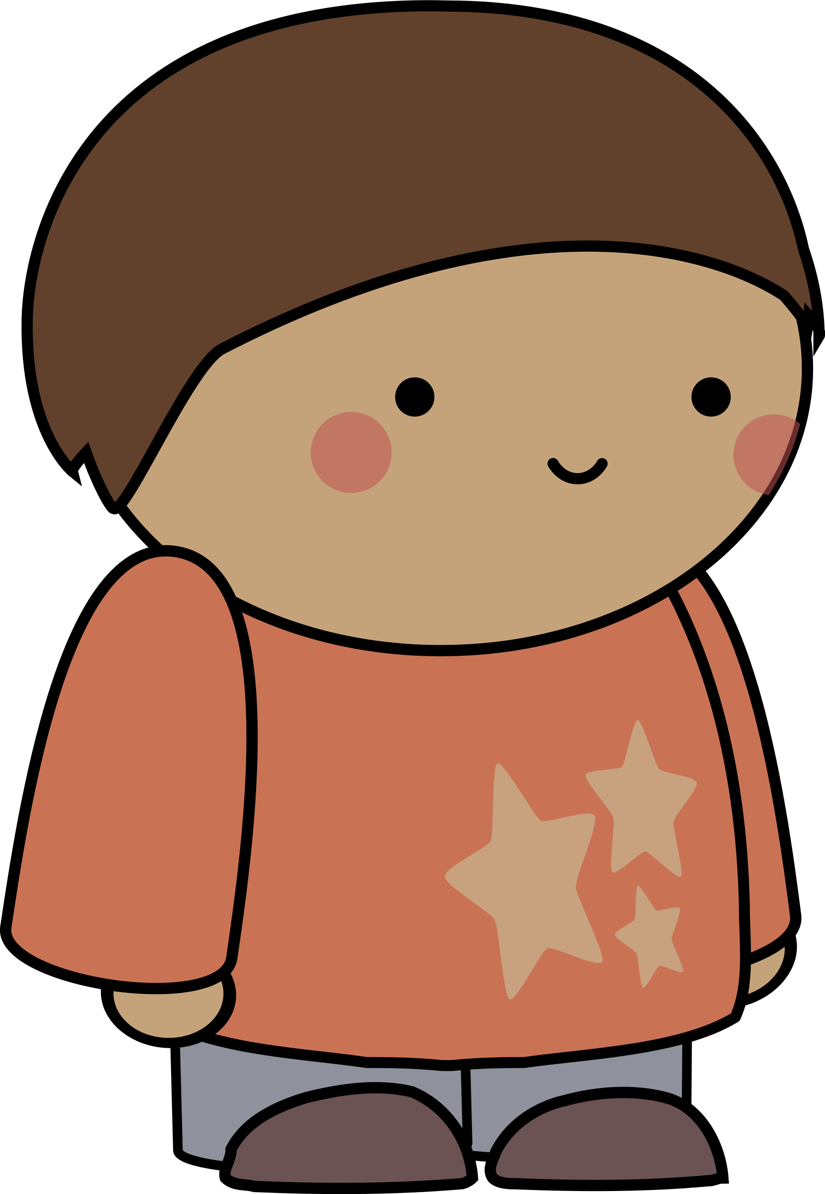 This Free Icons Png Design Of Blushing Comic Character (1659x2400), Png Download