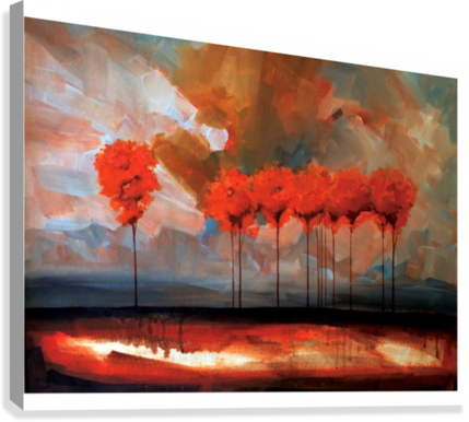 Tall Trees Canvas Print - Modern Art (429x386), Png Download