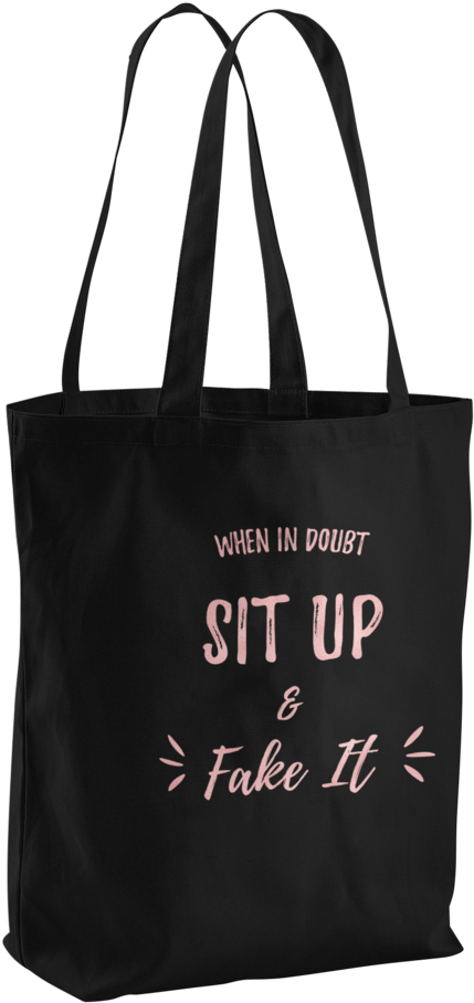 Sit Up & Fake It Canvas Tote - Tote Bag (1024x1024), Png Download