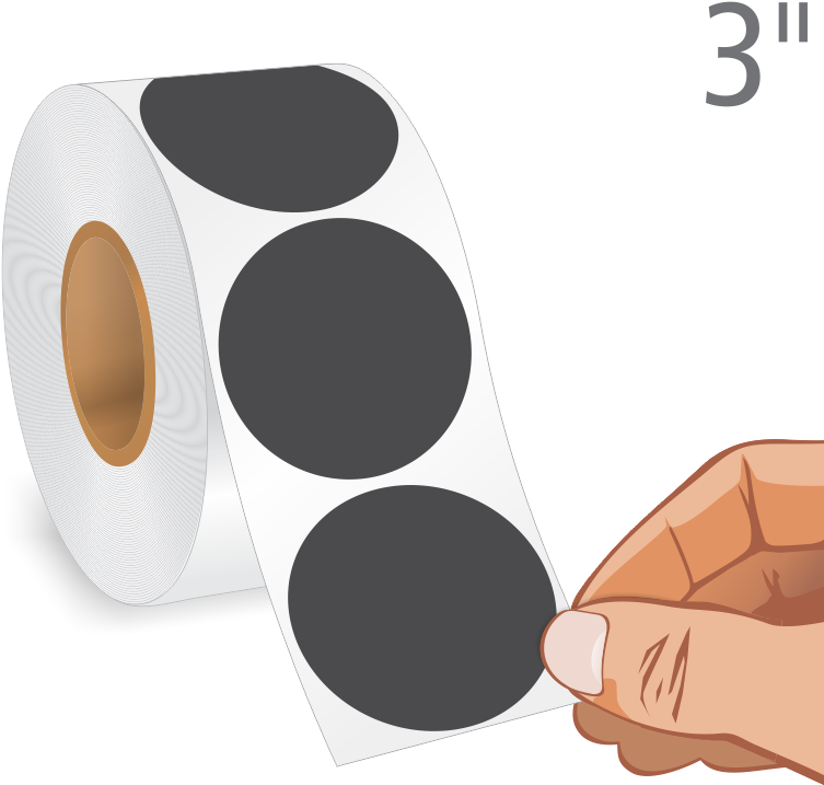 Black Circular Color Coded 1000 Labels/roll - 500 Please Note - This Account Is Past Due, Your Prompt (800x800), Png Download