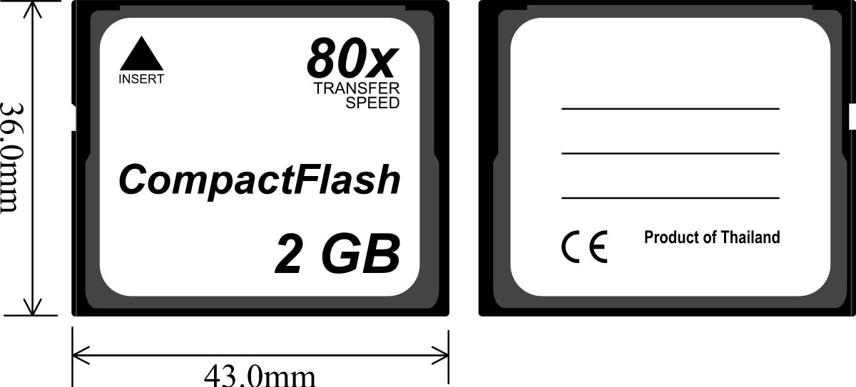 Compact Flash Logo (1200x543), Png Download
