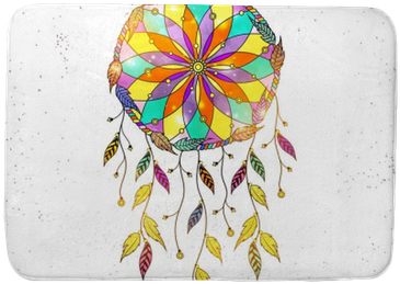 Boho Style Hand Drawn Dream Catcher With Ethnic Floral - Dreamcatcher (400x400), Png Download