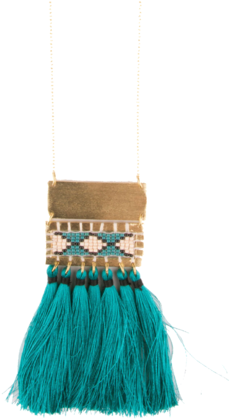 Boho Tassel Necklace Teal - Necklace (450x450), Png Download