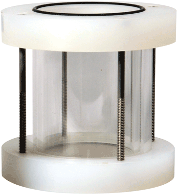 4" Sight Glass Wafer Natural Polypropylene Pyrex/acrylic - Fountain (400x400), Png Download