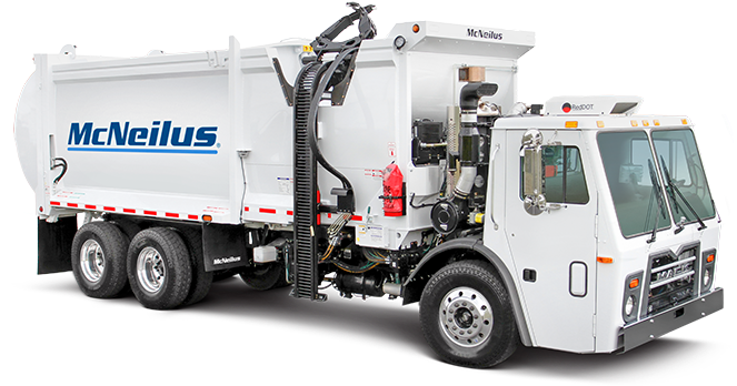 Rear Loaders - Mcneilus Garbage Trucks (688x350), Png Download