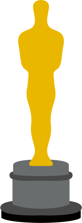 Trophy Clipart Retro - Oscar Clip Art (286x778), Png Download