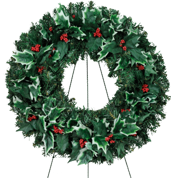 Christmas Wreath (365x365), Png Download
