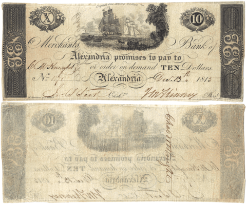 1815 Merchants Bank Of Alexandria, D - Washington, D.c. (480x480), Png Download