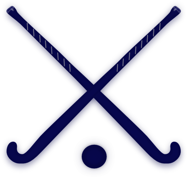 Navy Crossed Field Hockey Sticks Clip Art At Clker - Field Hockey Sticks Svg (600x576), Png Download