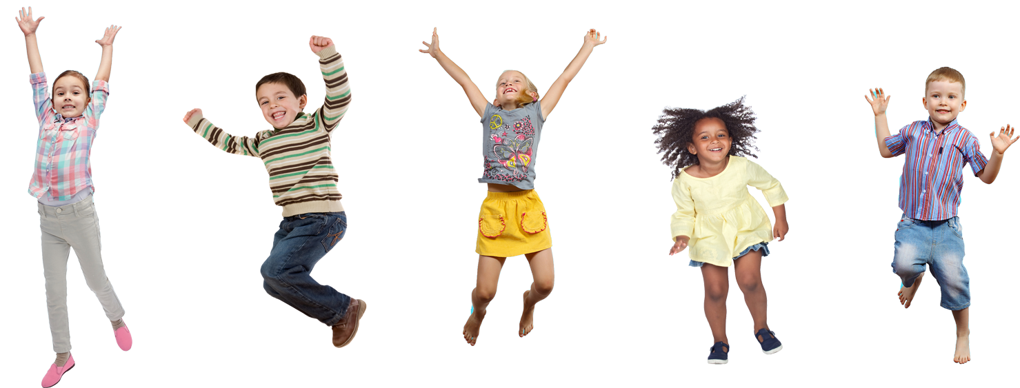 Kids Jumping (2000x784), Png Download