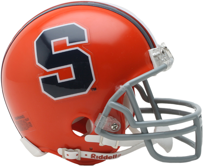 It's Orange, The Same Color As Syracuse's Football - New England Patriots Old Helmet (900x812), Png Download