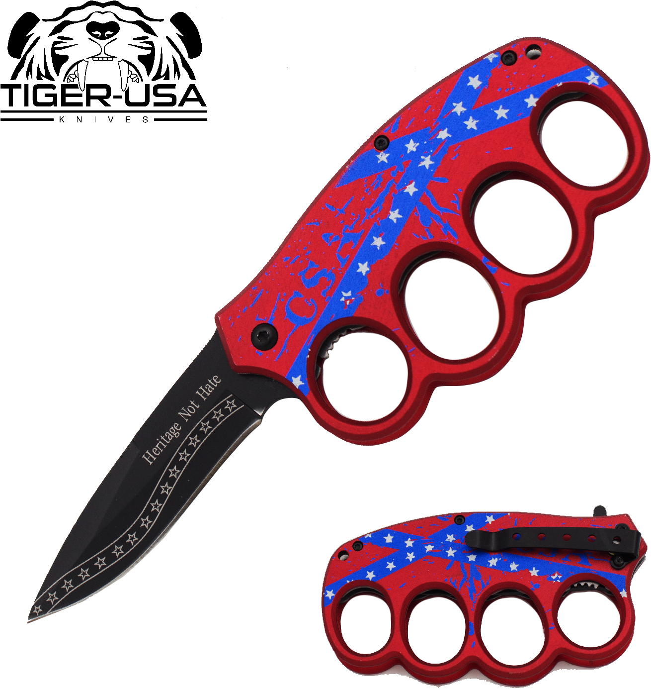 8 Inch Csa Rebel Flag Trigger Action Trench Knife, - Trench Knife (1500x1500), Png Download