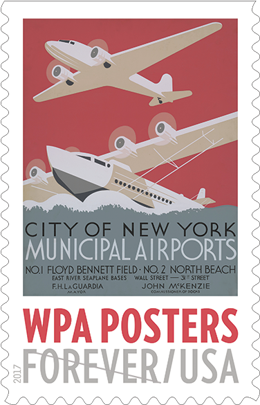 Wpa Poster Stamps 2017 (600x600), Png Download