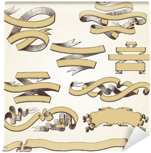 Vintage Decorative Banners, Ribbons, Parchments, Vector - Man Of War: My Adventures In The World Of Historical (400x400), Png Download