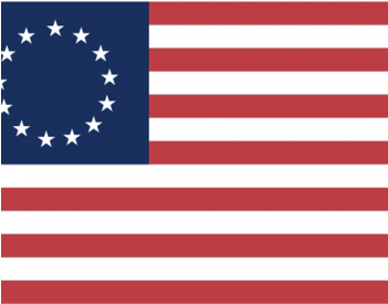 Betsy Ross 13 Colonies Flag Polyester 3×5 - American Revolution Flag Clipart (350x435), Png Download