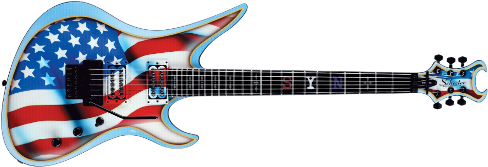 Avenger Usa Flag - Schecter Avenger Usa (960x419), Png Download