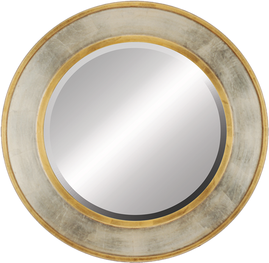 Contempo Gold/silver - Paragon 8609 Gold And Silver Round Mirror (550x550), Png Download