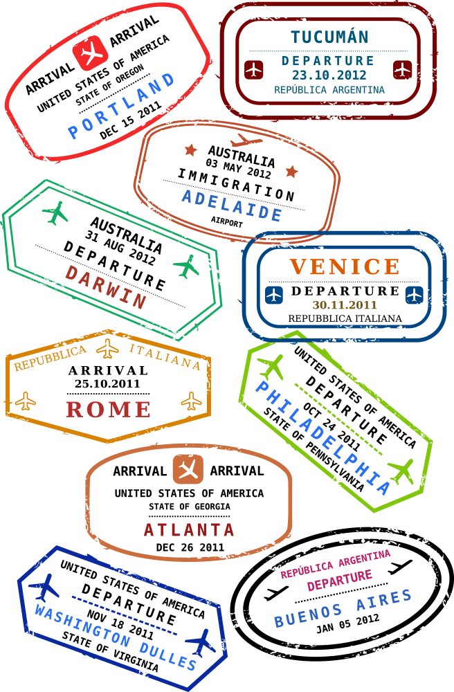 Passport Stamp Travel Visa Clip Art - Passport Stamp Designs (656x1000), Png Download