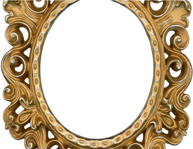 Mirror Clipart Golden Mirror - Marcos Para Fotos Antiguos (640x480), Png Download